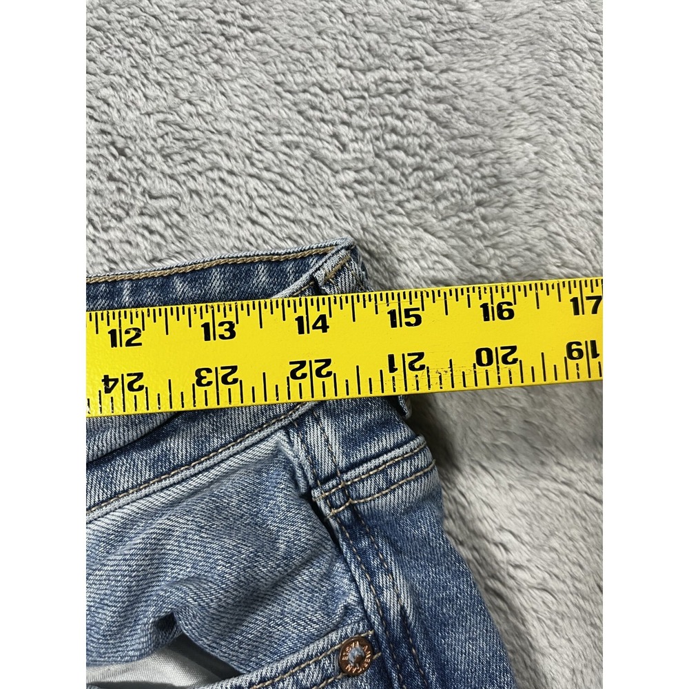 New American Eagle Jeans Women 10 Blue Distressed Highest Rise Mom Jean - Picture 8 of 14